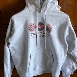 🐾 Thick Hooded Sweatshirt • Peace, Love 🐾 Boxers